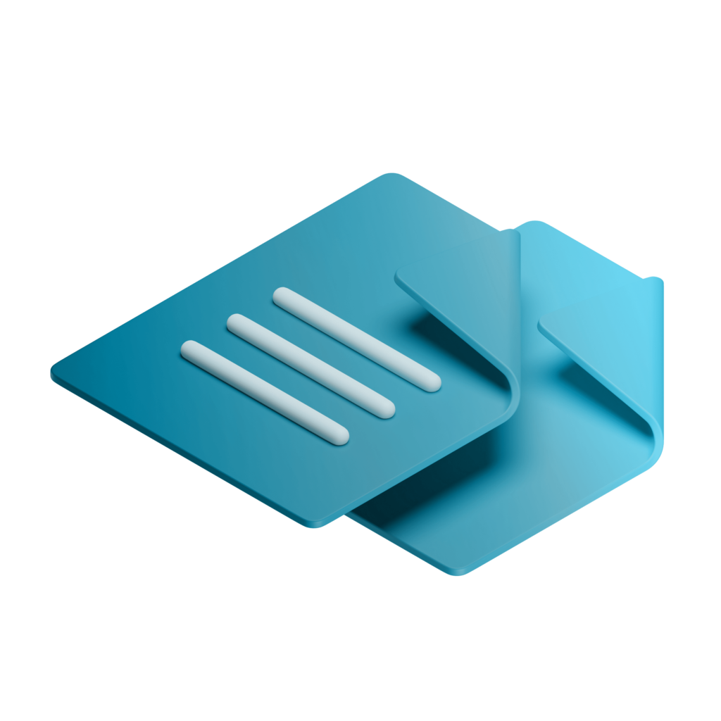 a blue file folder with white stripes