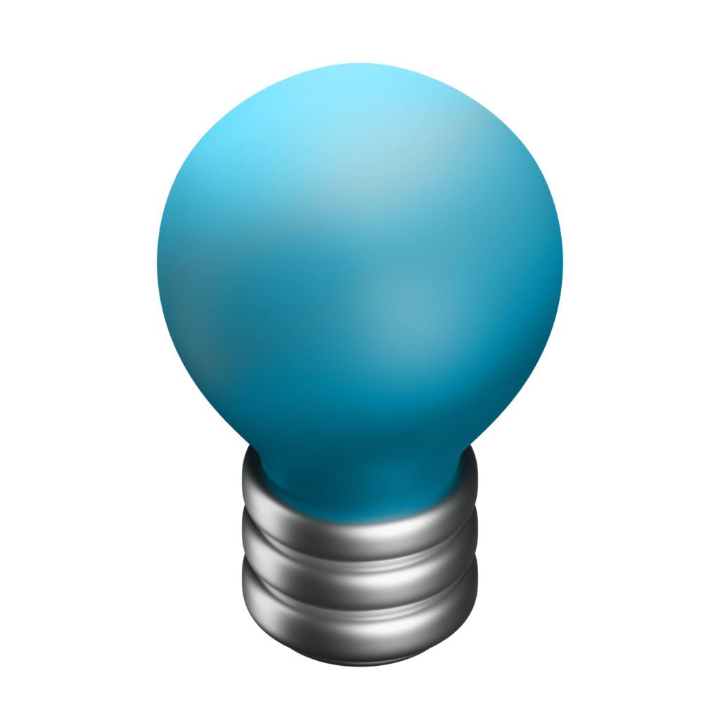 blue lightbulb