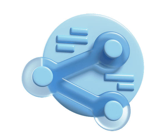 Share icon representing digital connectivity and online marketing strategies.