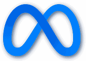 Futuristic blue infinity logo symbol representing innovation and marketing excellence.