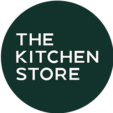 Favicon of The Kitchen Store logo with white text on a dark green background.